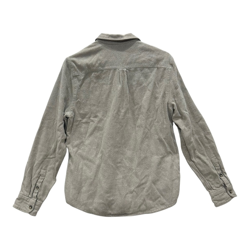 Marine Layer Button Up Karl Camping Shacket Mens M Gray Herringbone Cotton View 2